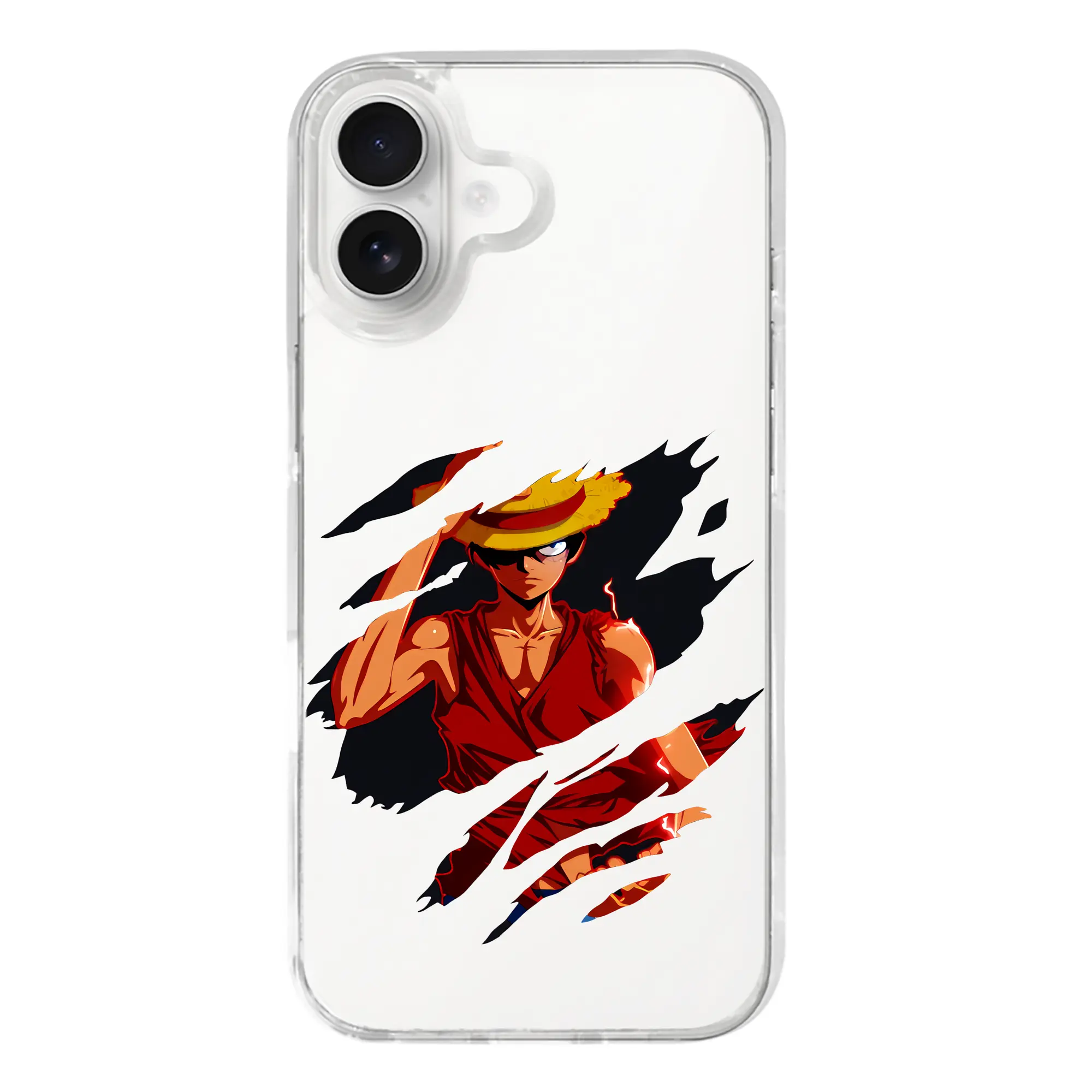 ワンピース グッズ モンキー・D・ルフィ - iPhone 17シリーズ 透明スマホケース – 薄型・耐衝撃・精密フィット保護カバー